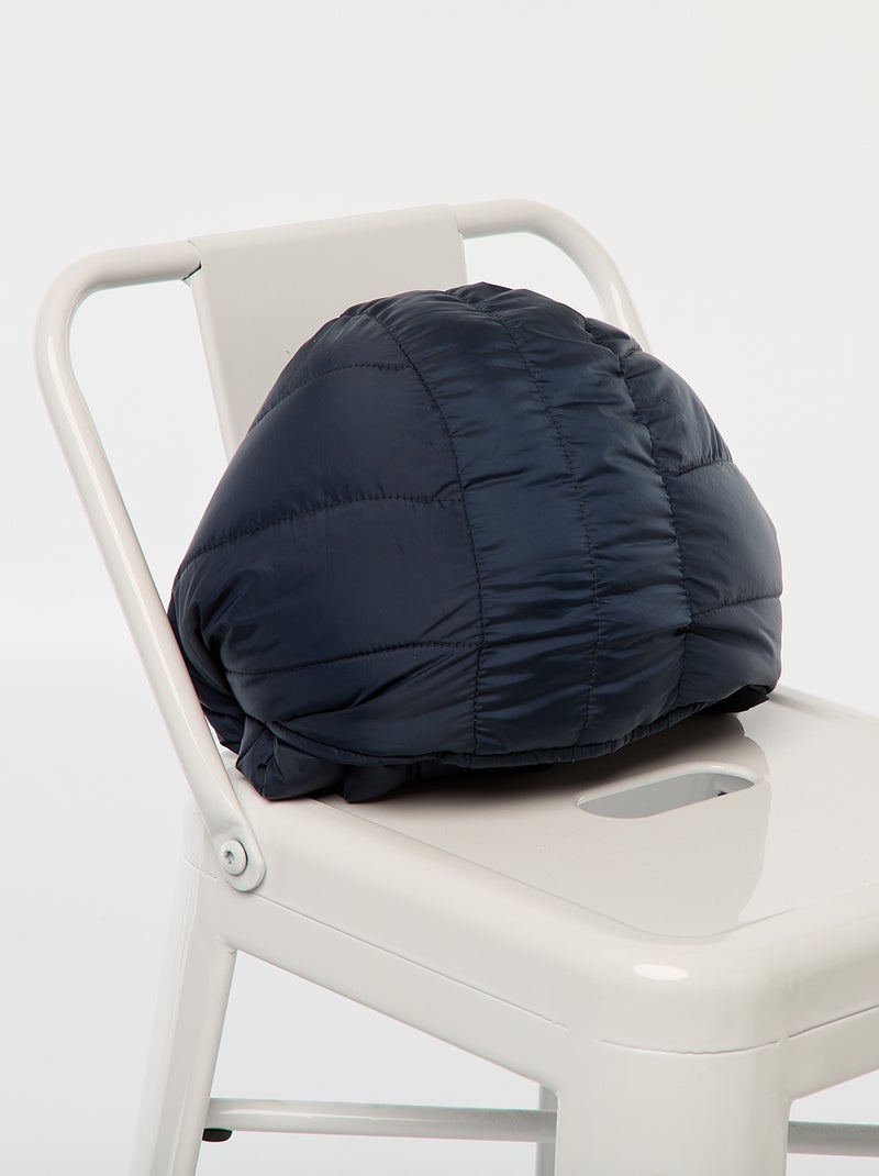 Cazadora acolchada ligera con capucha lisa Azul - Kiabi