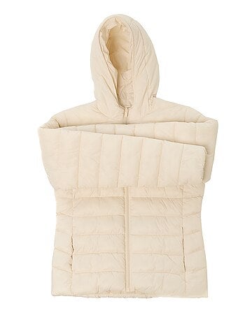 Cazadora ligera acolchada con capucha lisa