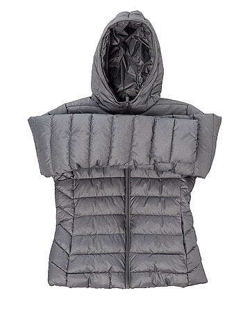 Cazadora ligera acolchada con capucha lisa