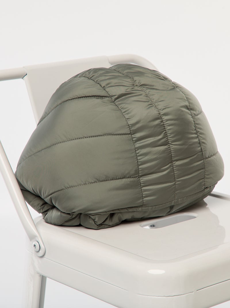 Cazadora acolchada ligera con capucha lisa Verde - Kiabi