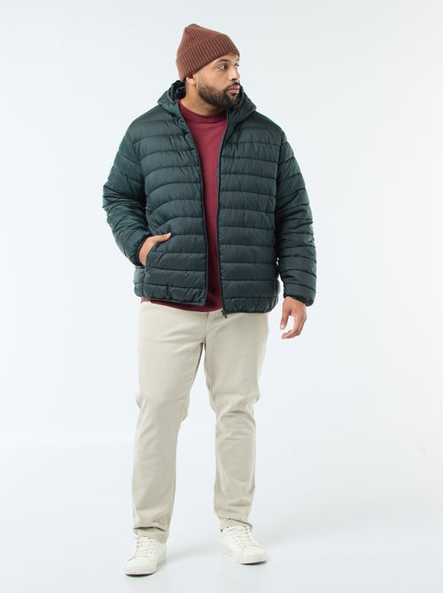 Cazadora acolchada ligera con capucha - Kiabi