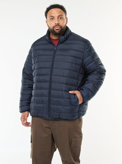 Cazadora acolchada ligera lisa de manga larga y cuello alto - Kiabi