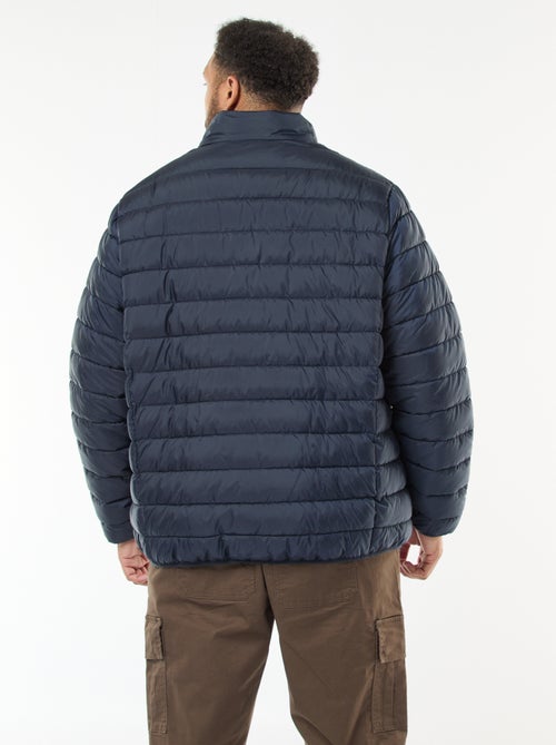 Cazadora acolchada ligera lisa de manga larga y cuello alto - Kiabi