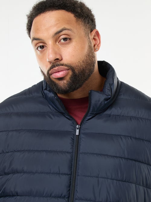 Cazadora acolchada ligera lisa de manga larga y cuello alto - Kiabi