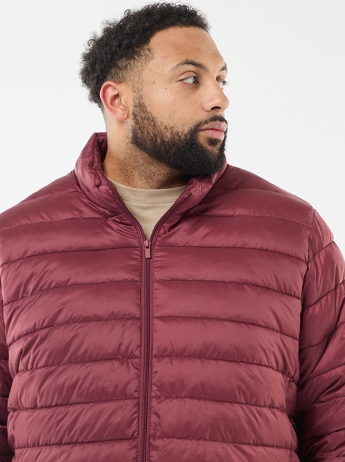 Cazadora acolchada ligera lisa de manga larga y cuello alto - Kiabi