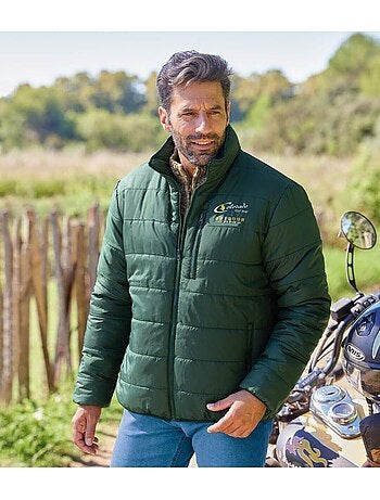 Cazadora acolchada outdoor multibolsillos de poliéster