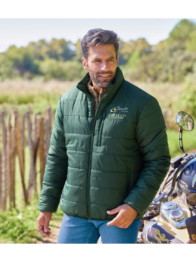 Cazadora acolchada outdoor multibolsillos de poliéster Verde - Kiabi