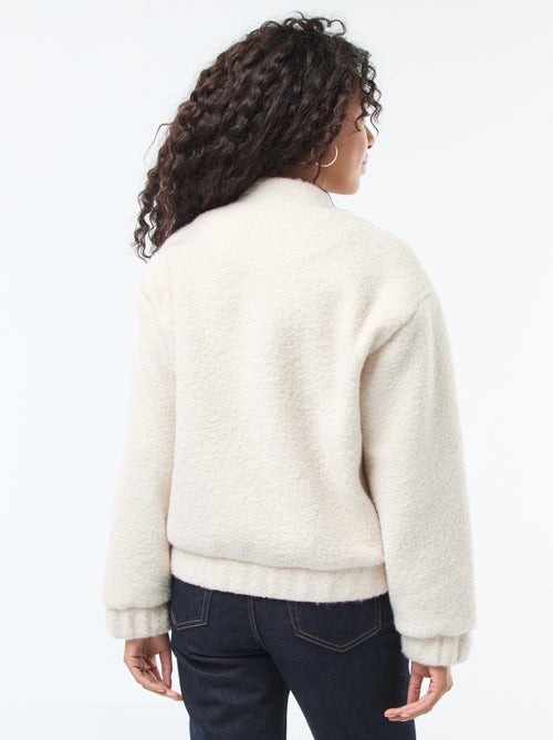 Cazadora americana efecto borreguito - Kiabi