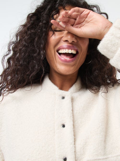 Cazadora americana efecto borreguito - Kiabi