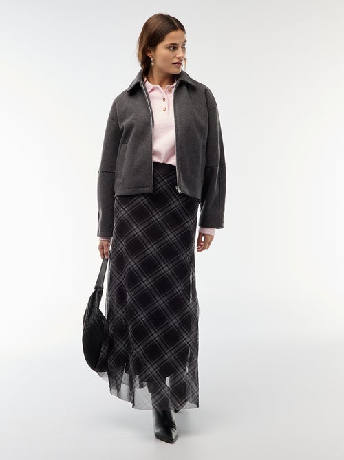 Cazadora americana imitación lana - Kiabi