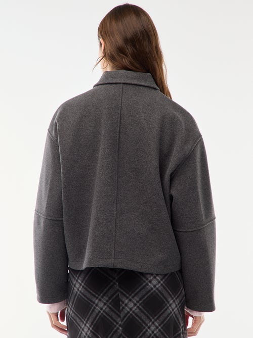 Cazadora americana imitación lana - Kiabi