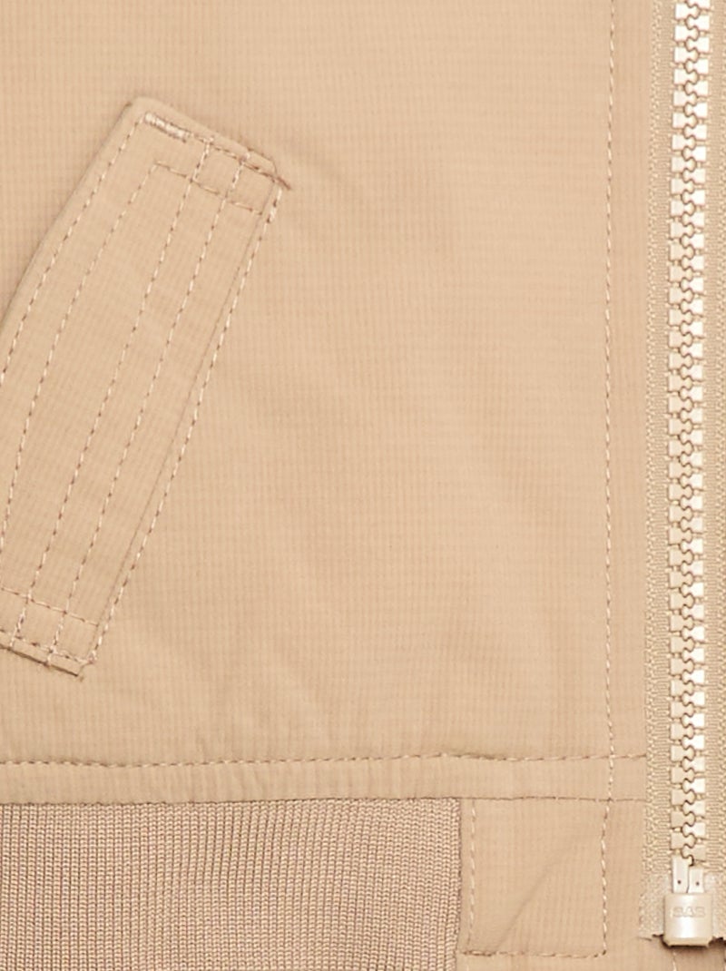 Cazadora aviador Beige - Kiabi