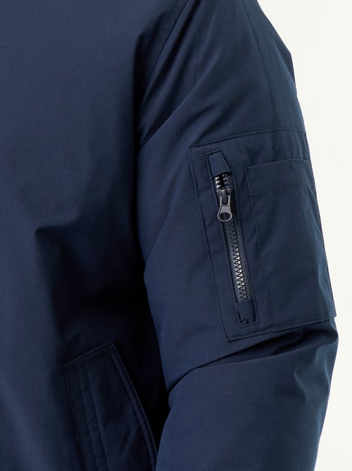 Cazadora aviador con cuello de punto acanalado - Kiabi Cazadora aviador con cuello de punto acanalado - Kiabi