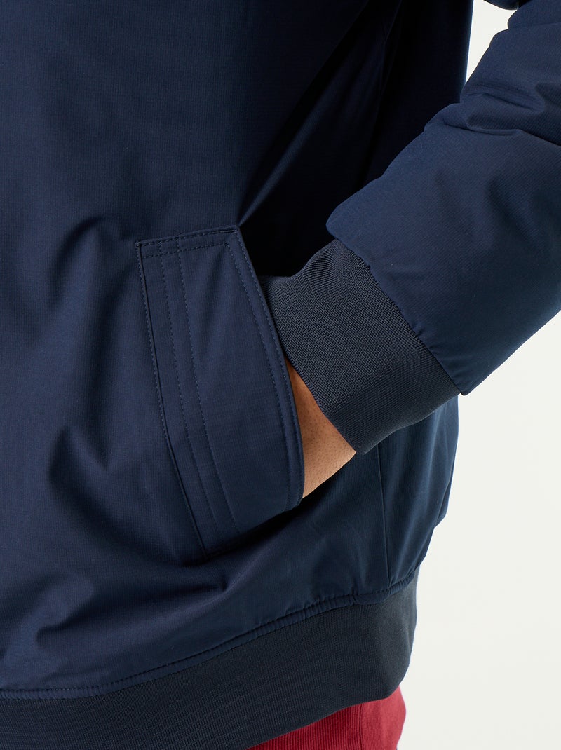 Cazadora aviador con cuello de punto acanalado Azul - Kiabi