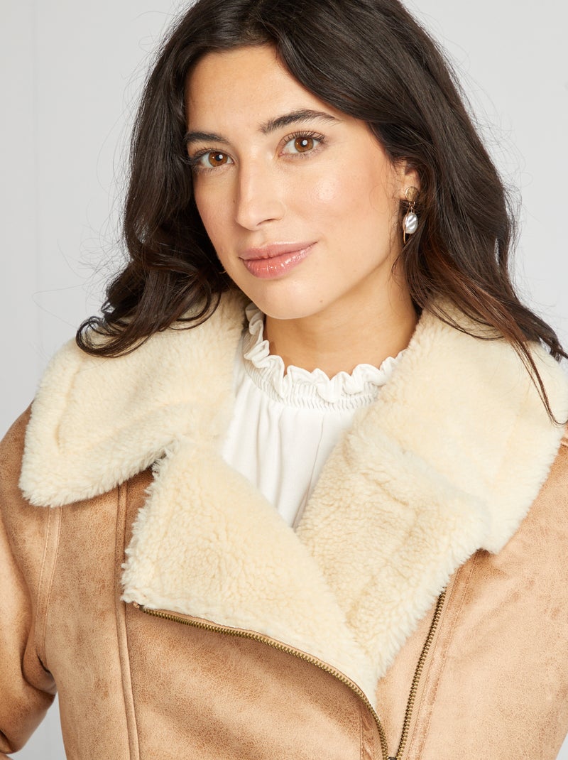 Cazadora aviador con forro BEIGE - Kiabi