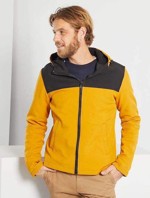 Cazadora bicolor con capucha - AMARILLO - Kiabi - 25.00€