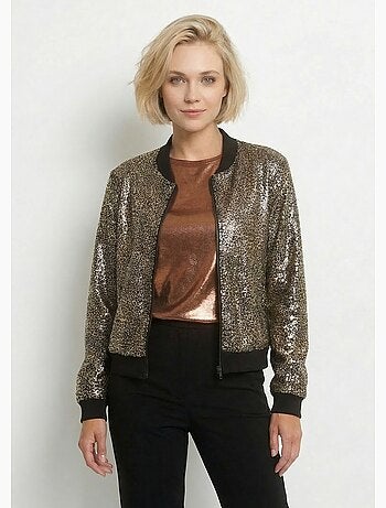 Cazadora bomber con estampado metálico - AFIBEL