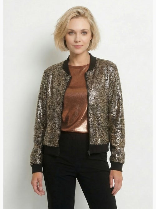 Cazadora bomber con estampado metálico - AFIBEL - Kiabi