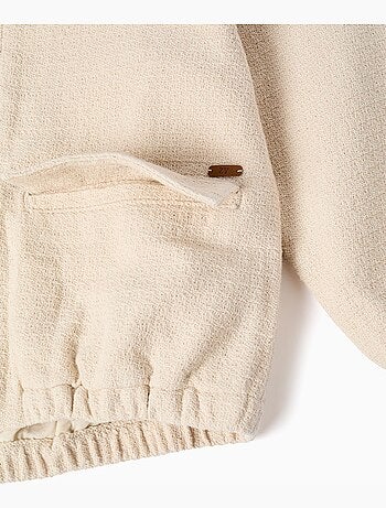 Cazadora bomber de algodón con bolsillos con solapa