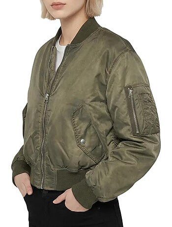 Cazadora bomber oversize lavada schott para mujer