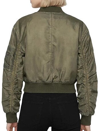 Cazadora bomber oversize lavada schott para mujer