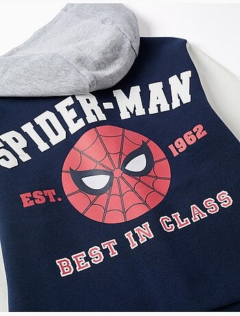Cazadora bomber perchada con capucha spider-man