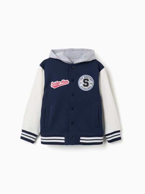 Cazadora bomber perchada con capucha spider-man - Kiabi