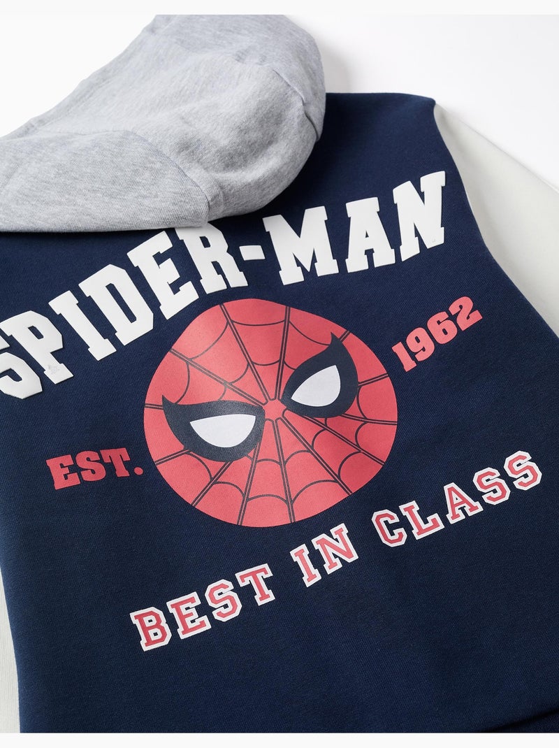 Cazadora bomber perchada con capucha spider-man Azul oscuro - Kiabi