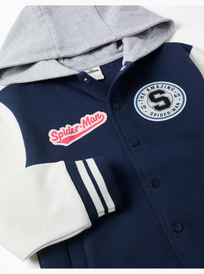 Cazadora bomber perchada con capucha spider-man Azul oscuro - Kiabi