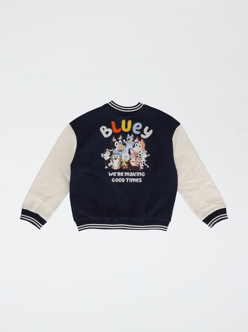 Cazadora bordada 'Bluey' en felpa y algodón Azul - Kiabi