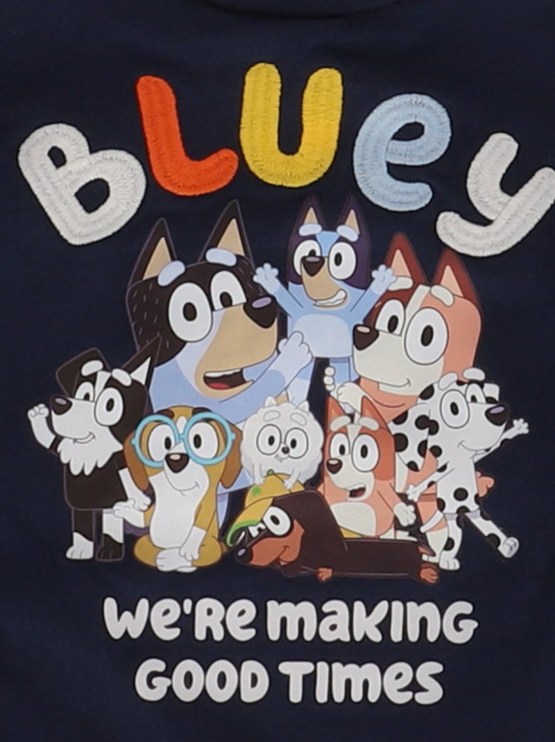 Cazadora bordada 'Bluey' en felpa y algodón Azul - Kiabi