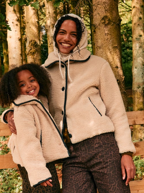 Cazadora cálida efecto borreguito - Kiabi