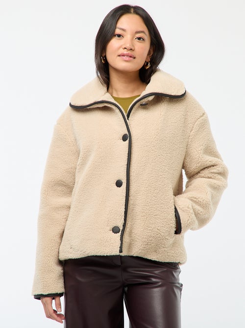 Cazadora cálida efecto borreguito - Kiabi