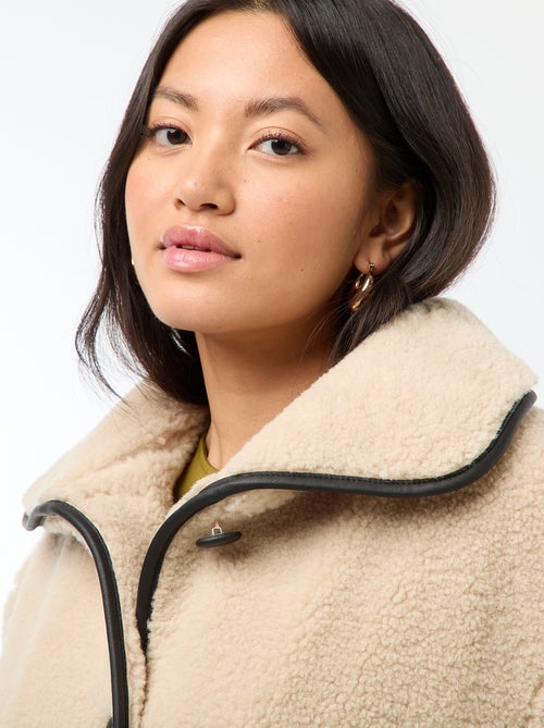 Cazadora cálida efecto borreguito - Kiabi