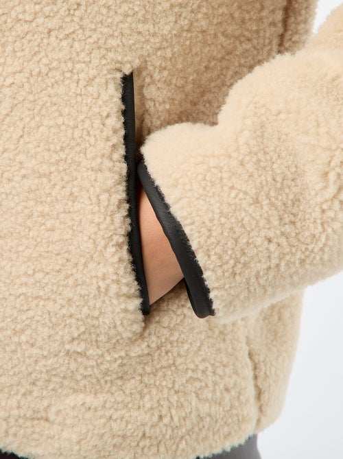 Cazadora cálida efecto borreguito - Kiabi