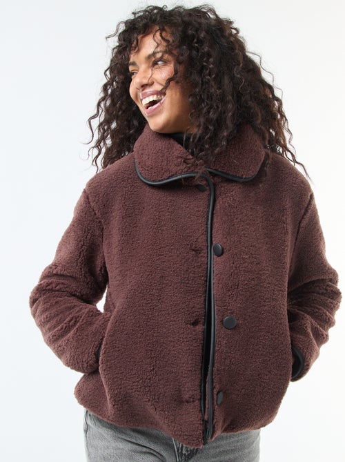 Cazadora cálida efecto borreguito - Kiabi