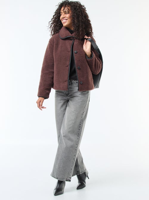 Cazadora cálida efecto borreguito - Kiabi