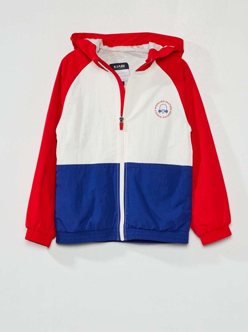Cazadora colorblock con tratamiento hidrófugo ROJO - Kiabi