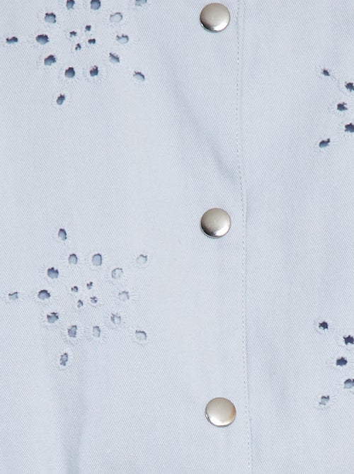 Cazadora con bordado inglés - Kiabi