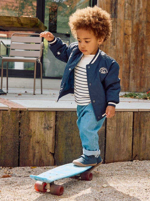 Cazadora con botones a presión en material acolchado - Kiabi