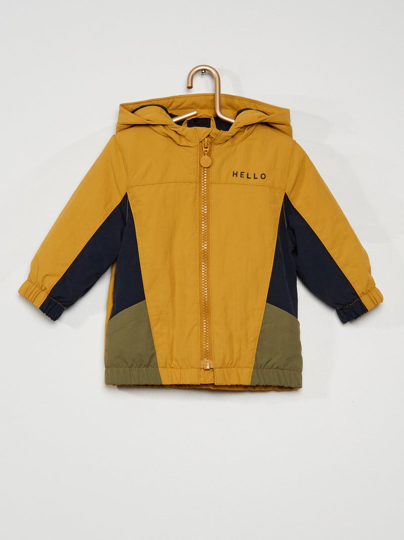 Cazadora con capucha AMARILLO - Kiabi