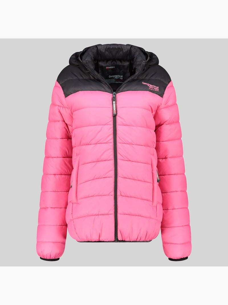Cazadora con capucha atikoclerc hood – geographical norway Rosa fluo - Kiabi