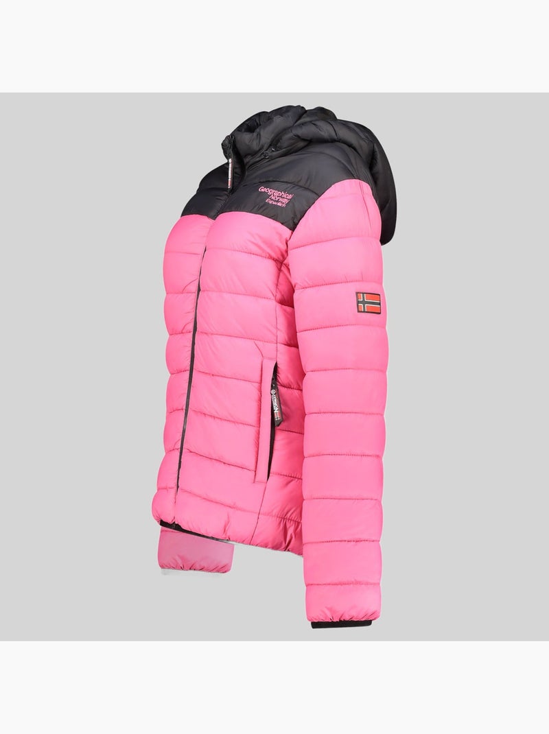 Cazadora con capucha atikoclerc hood – geographical norway Rosa fluo - Kiabi