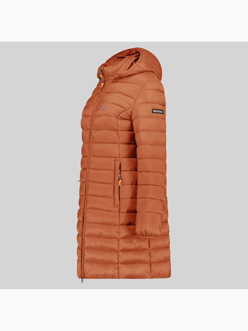Cazadora con capucha atikolor long hood – geographical norway Camel - Kiabi