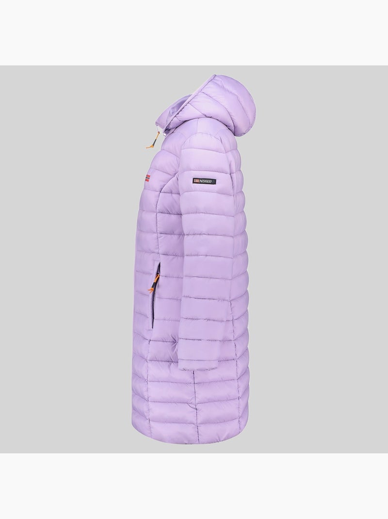 Cazadora con capucha atikolor long hood – geographical norway Malva chiaro - Kiabi