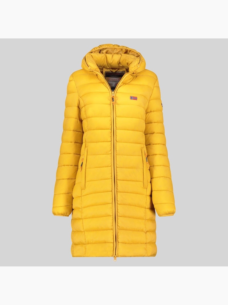 Cazadora con capucha atikolor long hood – geographical norway Mostaza - Kiabi