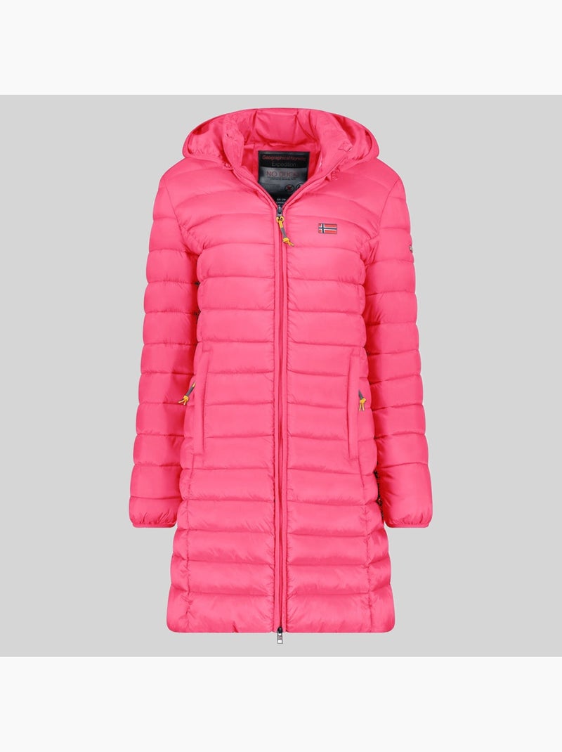 Cazadora con capucha atikolor long hood – geographical norway Rosa fluo - Kiabi