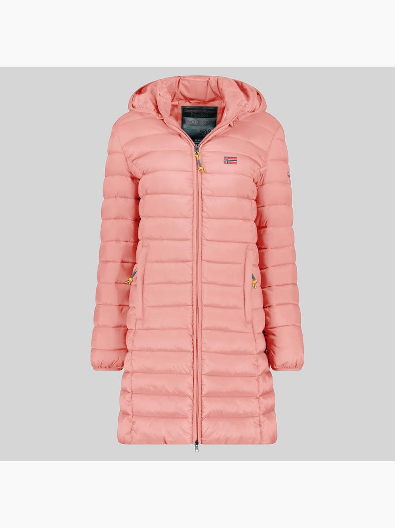 Cazadora con capucha atikolor long hood – geographical norway Rosa viejo - Kiabi