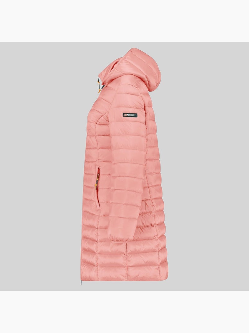 Cazadora con capucha atikolor long hood – geographical norway Rosa viejo - Kiabi