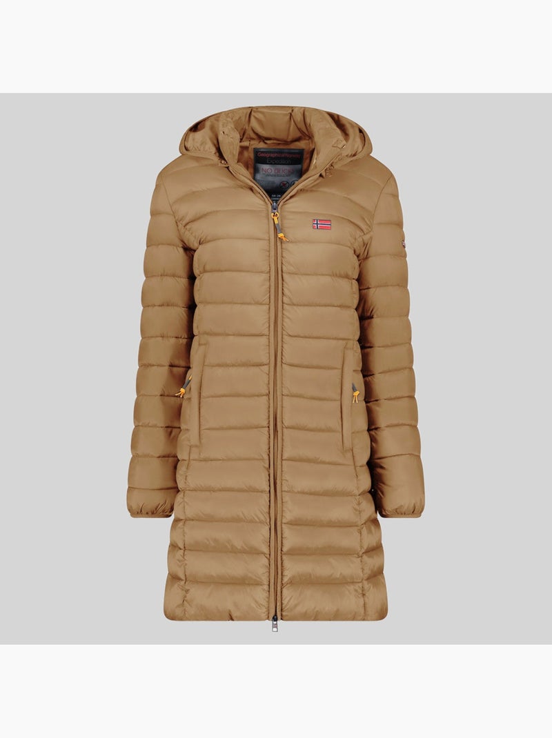 Cazadora con capucha atikolor long hood – geographical norway Taupe - Kiabi